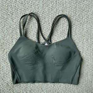 NWT Lululemon Like a Cloud Longline Bra Light Support B/C Cup Grey Sage Size 6
